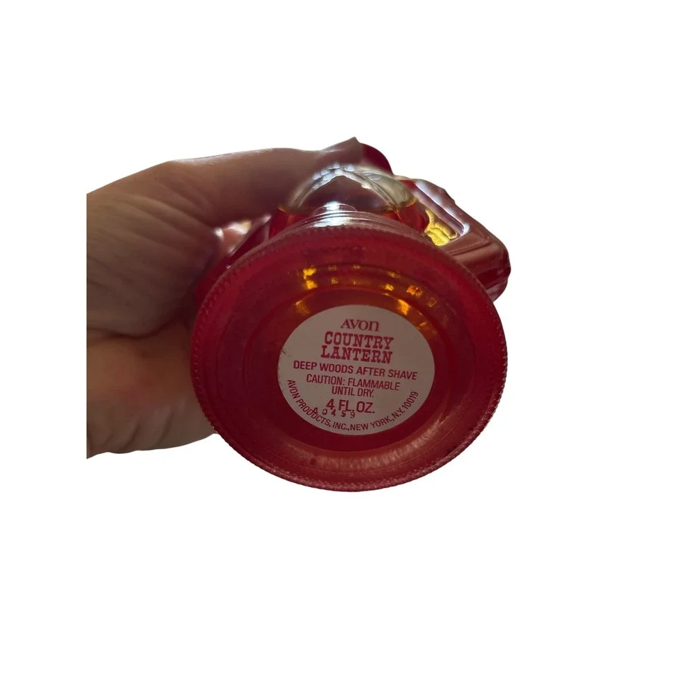 Avon Miniature Red Hurricane Lantern Decorative decanter after shave